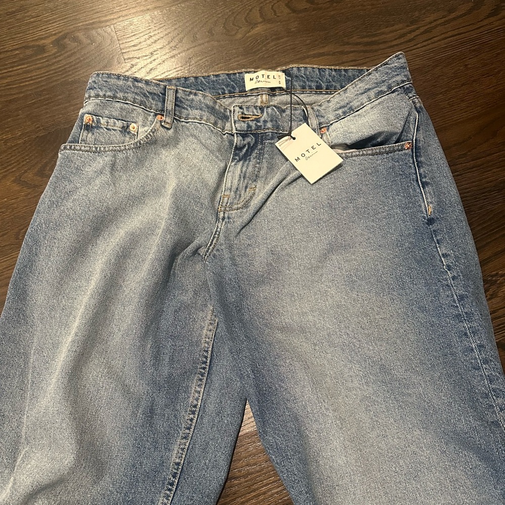 W34 L32 Low Rise Parallel Jeans Vintage Bleach
